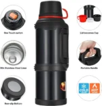 Thermos D.KADI 4L – Bouteille Isotherme Chaud/Froid 304