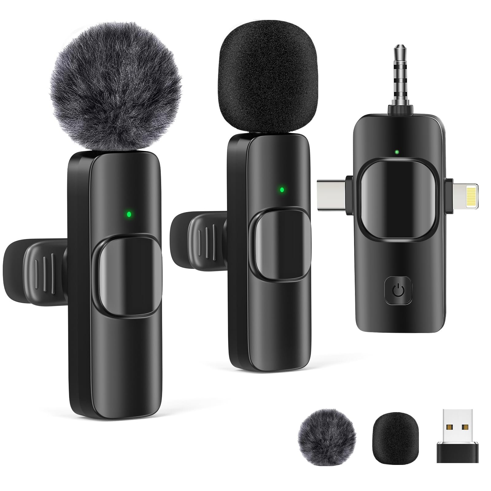 71Rx3z+Dm9L Micro Cravate Sans Fil Double – Son Clair & Pro – Image 1