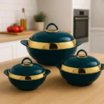 Ensemble 3 Pièces Teal & Or – Élégance et Polyvalence