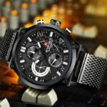 Montre NAVIFORCE noire – Élégance