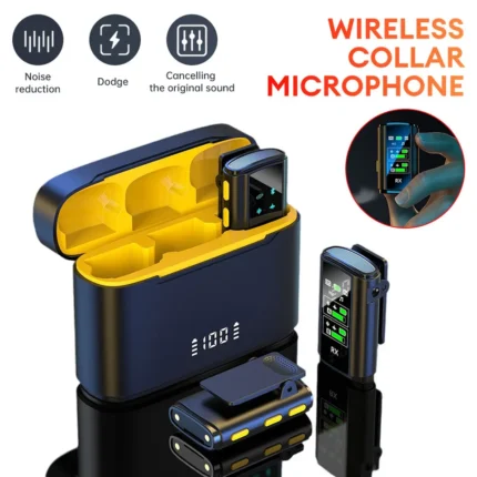 Micro Sans Fil Intelligent – Écran LED & Réduction de Bruit