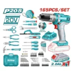 Coffret 165 Pièces Pro - Perceuse TOTAL 20V P20S