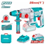 Perforateur TOTAL 26mm 20V P20S – Puissance & Précision