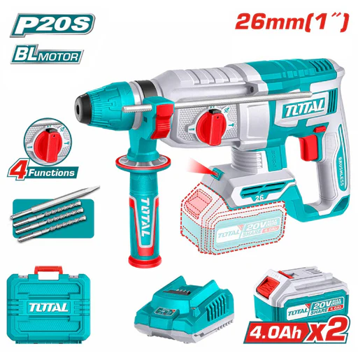 Perforateur TOTAL 26mm 20V P20S Perforateur TOTAL 26mm 20V P20S – Puissance & Précision – Image 1