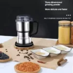 Moulin électrique en inox – Idéal pour épices, grains et café