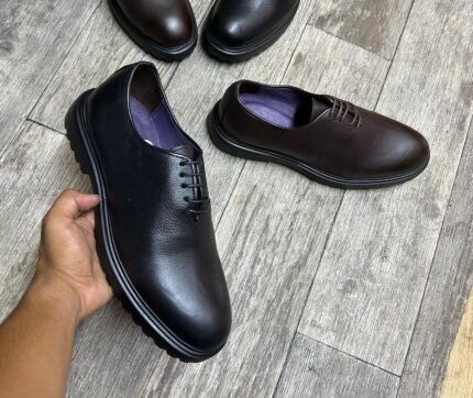 Chaussures derby pour homme à semelle épaisse