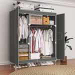 Armoire démontable  en tissu gris