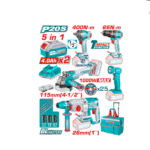 KIT OUTILLAGES 5EN1 20V 2.4AH/CH TCKLI20592