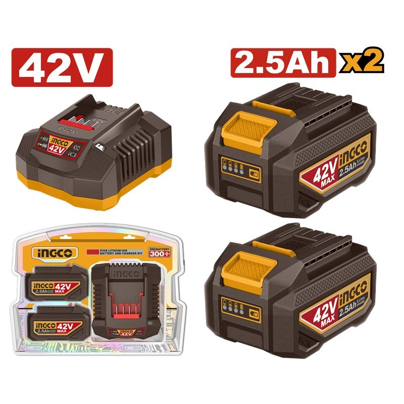 20250714152100YLW0WQ31837068_700 Kit batterie 42V 2x2,5AH + chargeur – Image 1