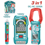 Multimètre numérique TOTAL 3-en-1 AC/DC 1000V