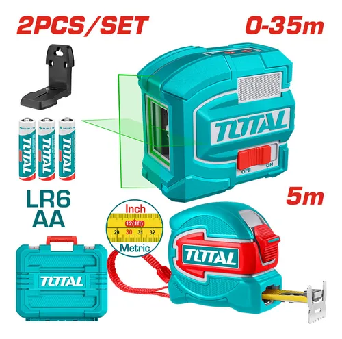 Niveau laser TOTAL + mètre ruban 5m set 2 pièces Niveau laser TOTAL + mètre ruban 5m set 2 pièces – Image 1