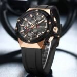 Montre Chronographe CURREN Homme - Noir & Or Rose | Luxe Sport