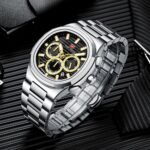 Montre MINI FOCUS Homme Luxe - Acier Argent & Cadran Noir – Image 2