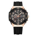 Montre Chronographe CURREN Homme - Noir & Or Rose | Luxe Sport – Image 3
