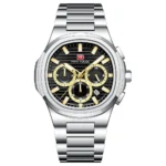 Montre MINI FOCUS Homme Luxe - Acier Argent & Cadran Noir
