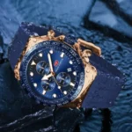 Montre MINI FOCUS Homme Luxe - Chronographe Bleu & Or Rose – Image 2