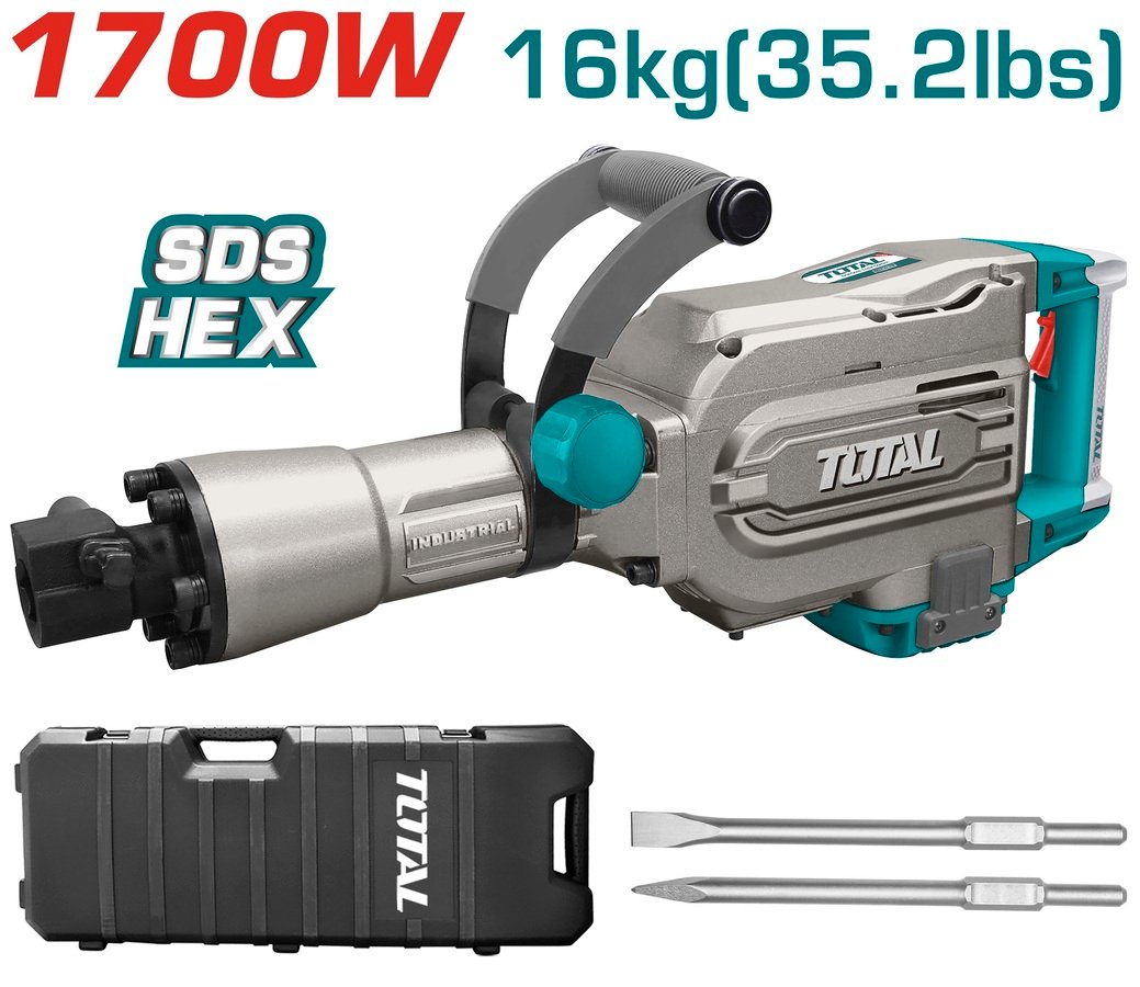 Marteau Piqueur Démolisseur 1700W TOTAL | Emmanchement SDS HEX Marteau Piqueur Démolisseur 1700W TOTAL | Emmanchement SDS HEX – Image 1