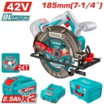 Scie circulaire 42V TOTAL 185mm TSLI4218512 Moteur Brushless