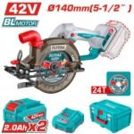 Scie Circulaire 42V TOTAL 140mm | Moteur Brushless Sans Fil