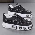 Baskets Compensées Streetwear Noires - Style Tendance