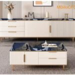 Ensemble Meuble TV et Table Basse Pierre Bleue MBilloCF005