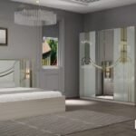 Ensemble Chambre à Coucher Vert d'Eau et Or