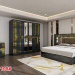 Ensemble Chambre à Coucher Adulte Noir et Or Luxe