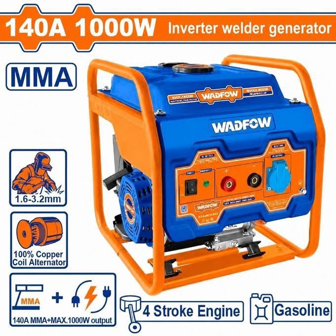 Groupe Électrogène Soudeur Wadfow 140A | Inverter 1000W Groupe Électrogène Soudeur Wadfow 140A | Inverter 1000W – Image 1