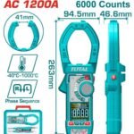 Pince Ampèremétrique AC 1200A TOTAL TMT7610001 | 6000 Counts