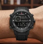Montre Homme NAVIFORCE Digitale Noire 3ATM Chronographe Chic – Image 2