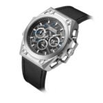 Montre Homme MEGIR Chronographe Argent Noir Style Sport Chic – Image 2