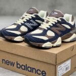 New Balance 9060 Navy Brown Cream ABZORB SBS Sneakers
