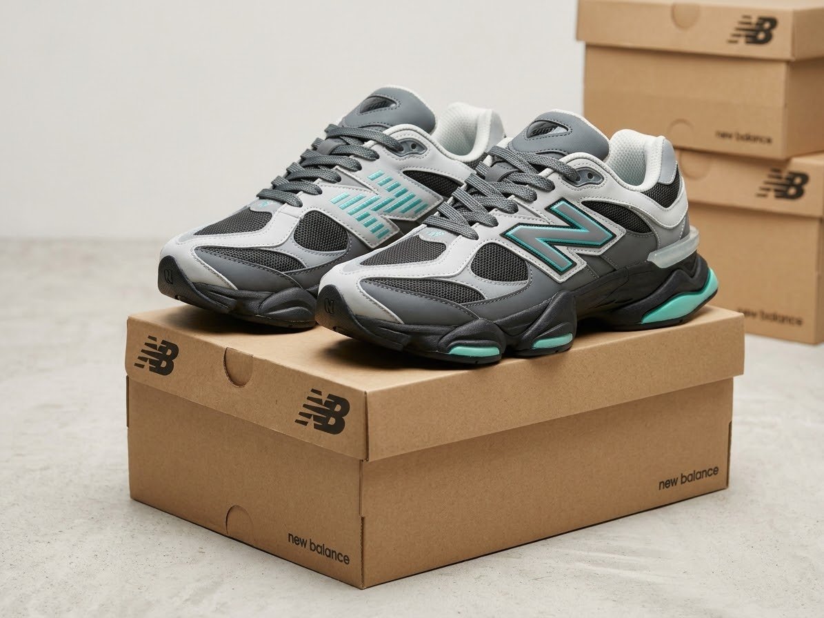 New Balance 9060 JD Exclusive Grey Black Teal U9060JBJ New Balance 9060 JD Exclusive Grey Black Teal U9060JBJ – Image 1