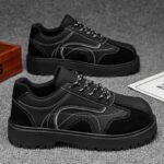 Baskets Homme Noires à Semelle Épaisse Style Urbain Tendance – Image 3