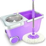 Balai Spin Mop avec Seau Essoreur Rotatif et Manche Réglable