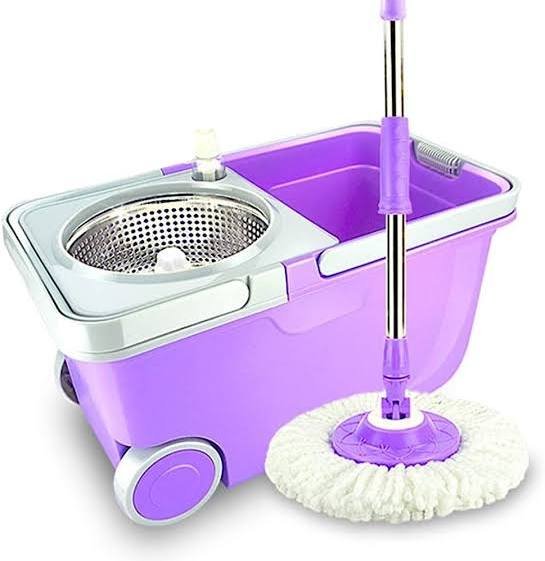 Balai Spin Mop avec Seau Essoreur Rotatif et Manche Réglable Balai Spin Mop avec Seau Essoreur Rotatif et Manche Réglable – Image 1